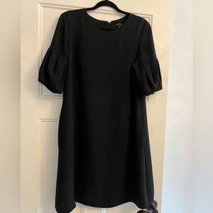 Elegant Black Puff Sleeve Dress